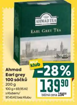 Billa Ahmad Earl grey 100 sáčků nabídka