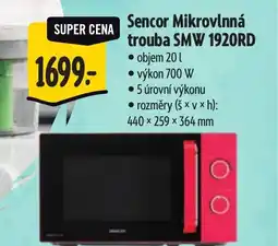 Albert Sencor Mikrovlnná trouba SMW 1920RD nabídka