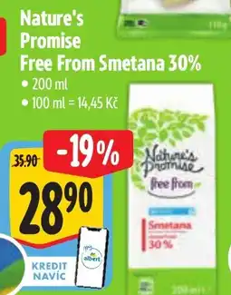 Albert Nature's Promise Free From Smetana 30% nabídka