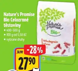 Albert Nature's Promise Bio Celozrnné těstoviny nabídka