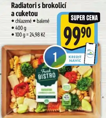 Albert Radiatori s brokolicí a cuketou nabídka
