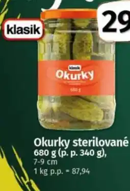 COOP TIP Okurky sterilované nabídka