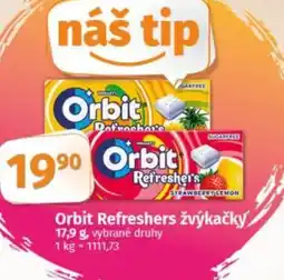 COOP TIP Orbit Refreshers žvýkačky nabídka