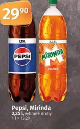 COOP TIP Pepsi, Mirinda nabídka