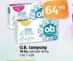 COOP TIP O.B. tampony nabídka