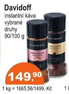 COOP DISKONT Davidoff instantní káva nabídka