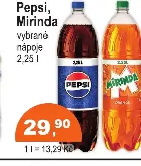 COOP DISKONT Pepsi, Mirinda nabídka