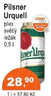 COOP DISKONT Pilsner Urquell pivo světlý ležák nabídka