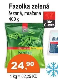 COOP DISKONT Fazolka zelená řezaná, mražená nabídka