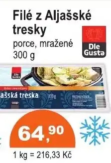 COOP DISKONT Filé z Aljašské tresky porce, mražené nabídka