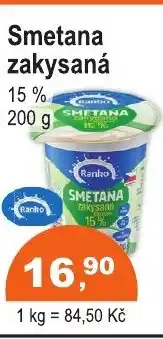 COOP DISKONT Ranko Smetana zakysaná 15% nabídka