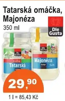 COOP DISKONT Tatarská omáčka, Majonéza nabídka