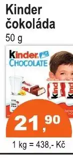 COOP DISKONT Kinder čokoláda nabídka