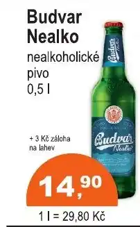 COOP DISKONT Budvar Nealko nealkoholické pivo nabídka