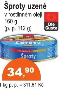 COOP DISKONT Šproty uzené nabídka