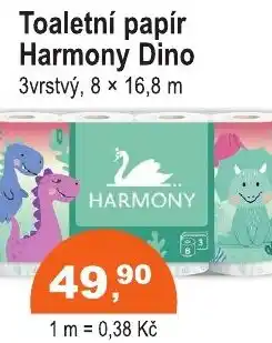 COOP DISKONT Toaletní papír Harmony Dino nabídka