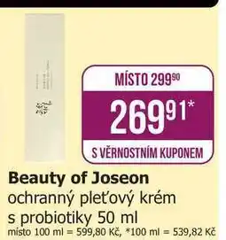 Teta Beauty of Joseon ochranný pleťový krém s probiotiky 50 ml nabídka