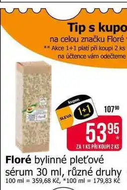 Teta Floré bylinné pleťové sérum 30 ml, různé druhy nabídka