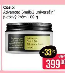 Teta Cosrx Advanced Snail92 univerzální pleťový krém 100 g nabídka