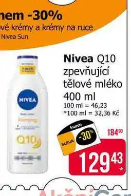 Teta Nivea Q10 zpevňující tělové mléko 400 ml nabídka