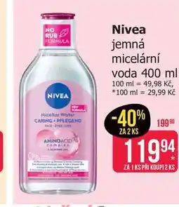 Teta Nivea jemná micelární voda 400 ml nabídka