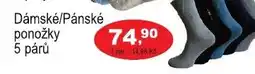 COOP DISKONT Dámské/Pánské ponožky 5 párů nabídka
