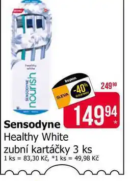 Teta Sensodyne Healthy White zubní kartáčky 3 ks nabídka