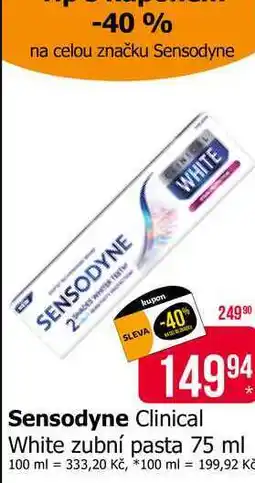 Teta Sensodyne Clinical White zubní pasta 75 ml nabídka
