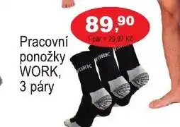 COOP DISKONT Pracovní ponožky WORK, 3 páry nabídka