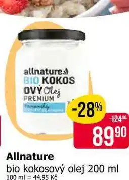 Teta Allnature bio kokosový olej 200 ml nabídka