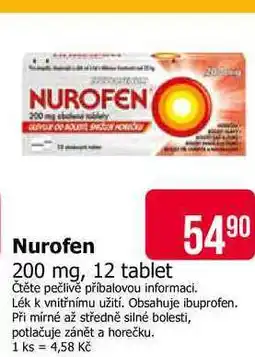 Teta Nurofen 200 mg, 12 tablet nabídka