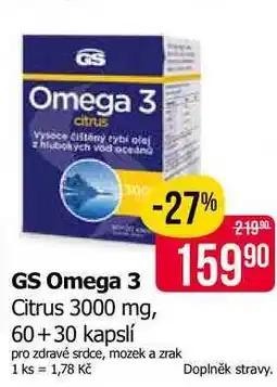 Teta GS Omega 3 Citrus 3000 mg, 60+30 kapslí nabídka
