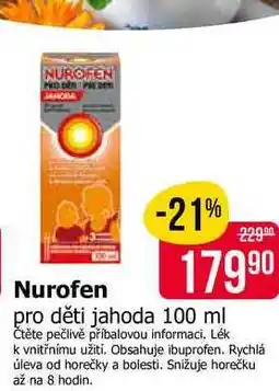 Teta Nurofen pro děti jahoda 100 ml nabídka