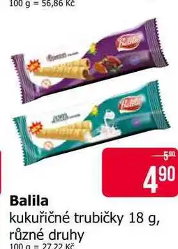 Teta Balila kukuřičné trubičky 18 g, různé druhy nabídka