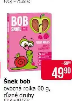 Teta BOB Šnek bob ovocná rolka 60 g, různé druhy nabídka