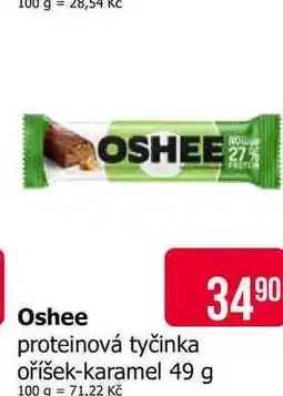 Teta Oshee proteinová tyčinka oříšek-karamel 49 g nabídka