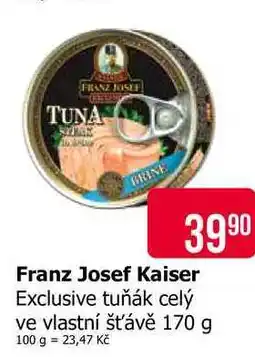 Teta Franz Josef Kaiser Exclusive tuňák celý ve vlastní šťávě 170 g nabídka