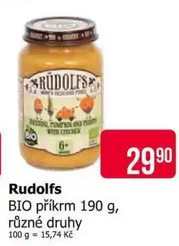 Teta Rudolfs BIO příkrm 190 g, různé druhy nabídka