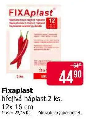 Teta Fixaplast hřejivá náplast 2 ks, 12x 16 cm nabídka