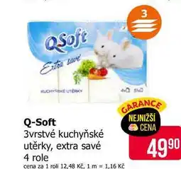 Teta QSoft Extra 3vrstvé kuchyňské utěrky, extra savé 4 role nabídka