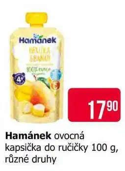 Teta Hamánek ovocná kapsička do ručičky 100 g, různé druhy nabídka