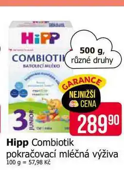 Teta HiPP Combiotik pokračovací mléčná výživa 500g nabídka