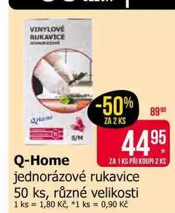 Teta Q-Home jednorázové rukavice 50 ks, různé velikosti nabídka