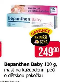 Teta Bepanthen Baby 100 g, mast na každodenní péči o dětskou pokožku prodejnách nabídka