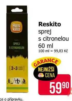 Teta Reskito sprej s citronelou 60 ml nabídka