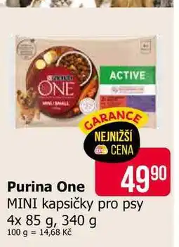 Teta Purina One kapsičky pro psy 4x 85 g, 340 g nabídka