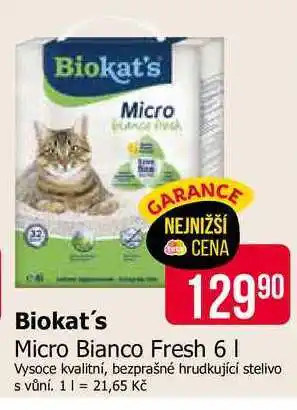 Teta Biokat's Micro Bianco Fresh 6 l nabídka