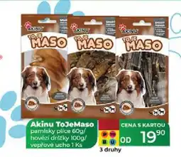 Tamda Foods ToJeMaso pamlsky plice 60g/ hovězí dršťky 100g/ vepřové ucho 1 Ks nabídka