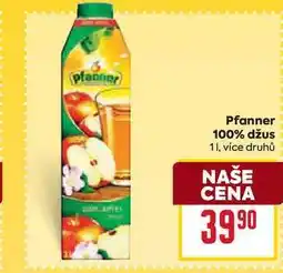 Billa Pfanner 100% džus 1l nabídka