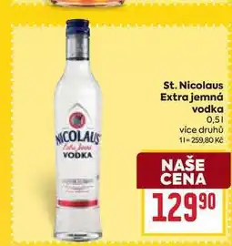 Billa St. Nicolaus Extra jemná vodka 0,5l nabídka